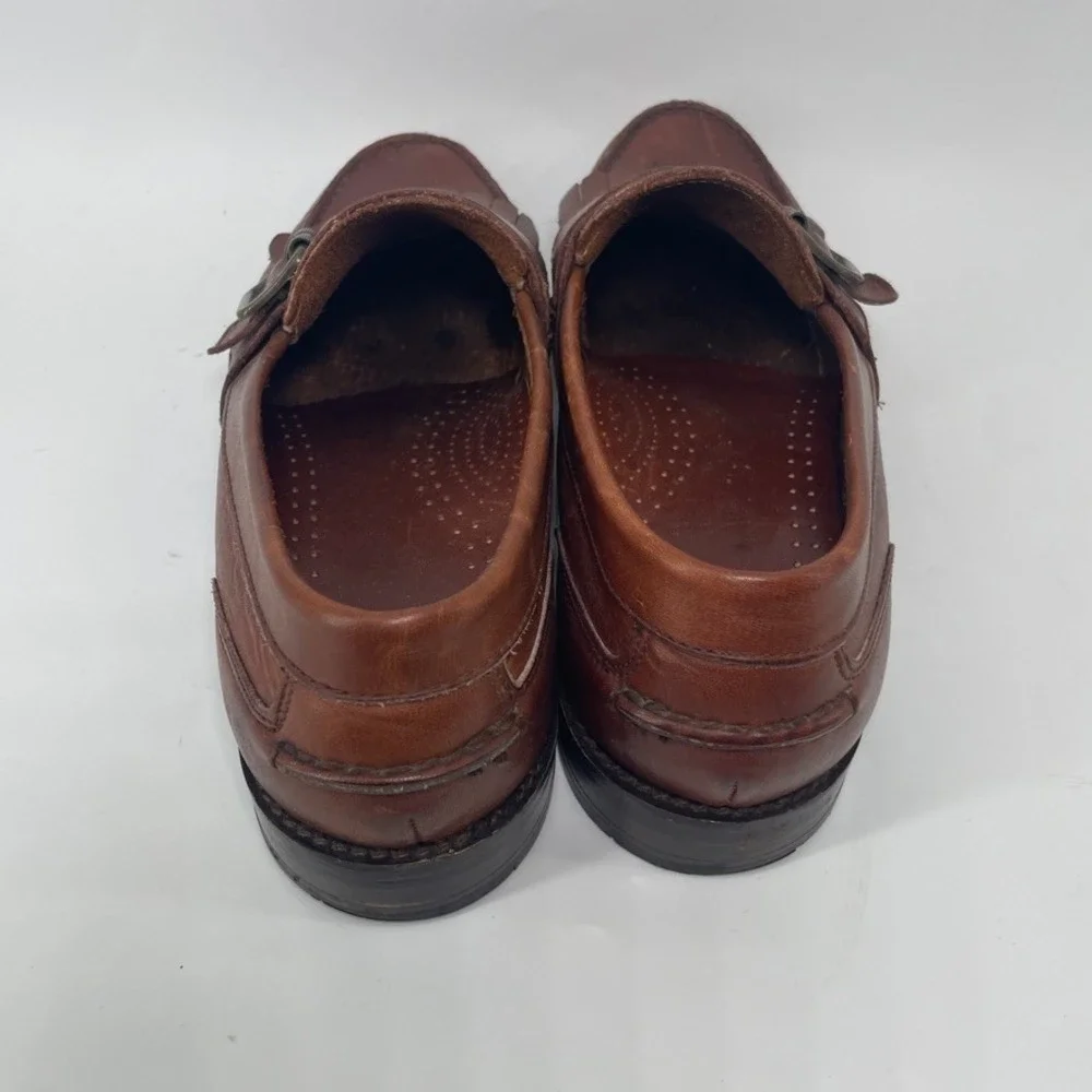Vintage G.H. Bass Shoes Mens Size 9.5 M Kiltie Loafers Leather 90s Fringe Buckle